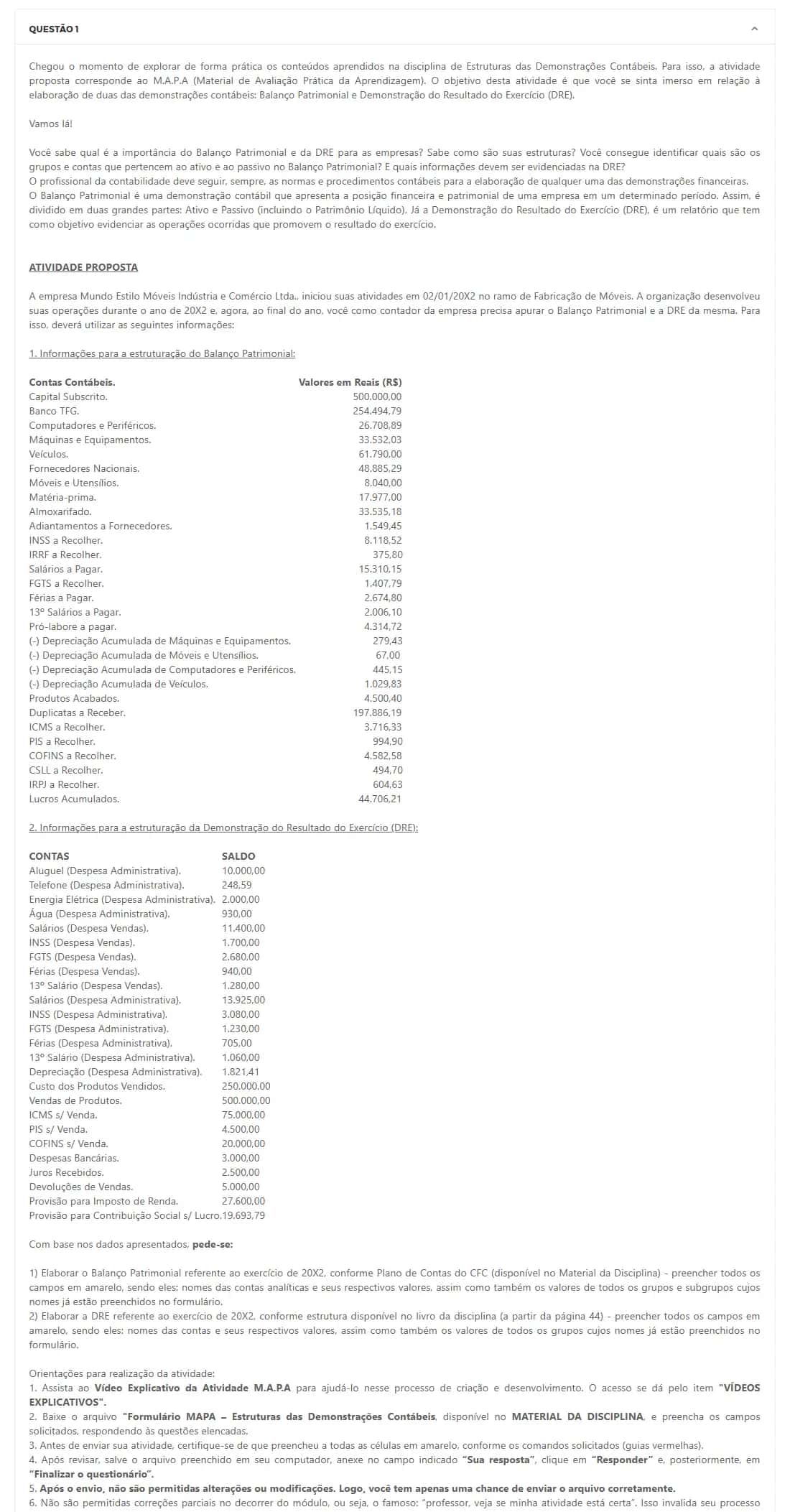 MAPA - CCONT - ESTRUTURA DAS DEMONSTRAÇÕÊS CONTÁBEIS - 54_2025 - ESTRUTURA DAS DEMONSTRAÇÕES CONTÁBEIS